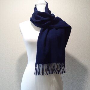 Snow Lotus Cashmere Fringe End Scarf